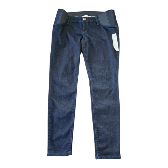 Ingrid & Isabel Maternity Jeans Womens 8 Black Dark Wash Mid Rise 34x29 … - Picture 1 of 13